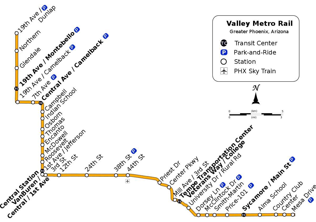 Dolini metro liniju mapu