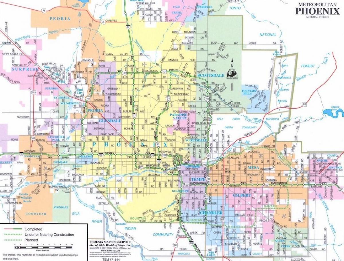 Phoenix grad mapu