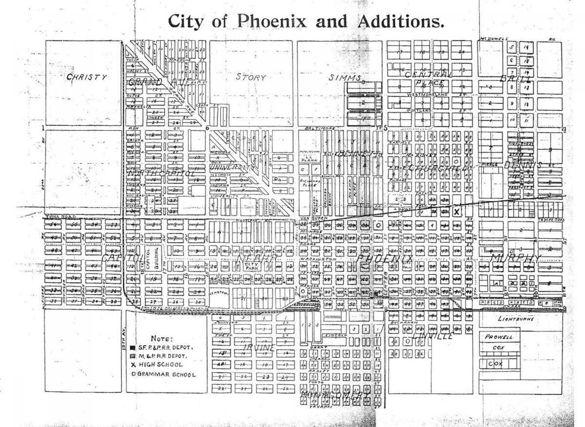 mapa metroa Phoenix
