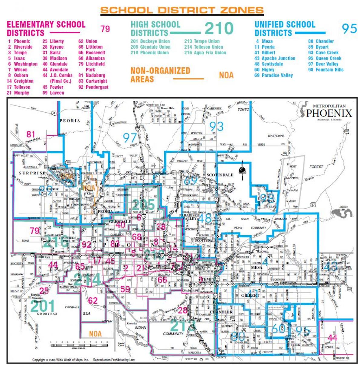 Phoenix unije srednjoj školi distriktu mapu