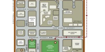 Mapa Phoenix kongresnog centra