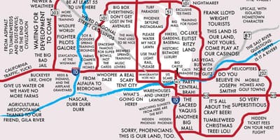 Mapa Phoenix predgrađa